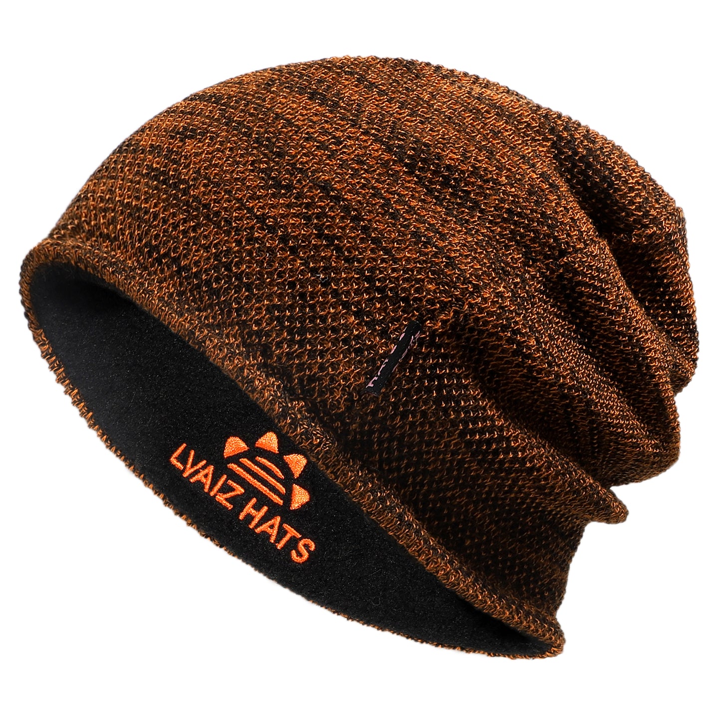 Reversible Warm Fleece Lined Beanie Hats