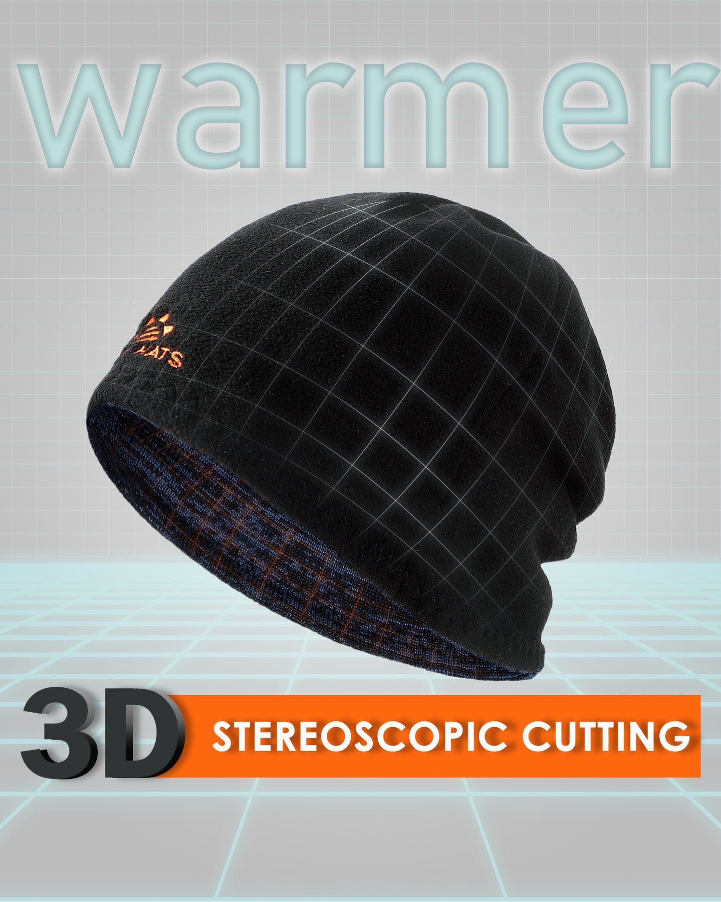 Winter Fleece Lined Beanie Hat Scarf for Men Women