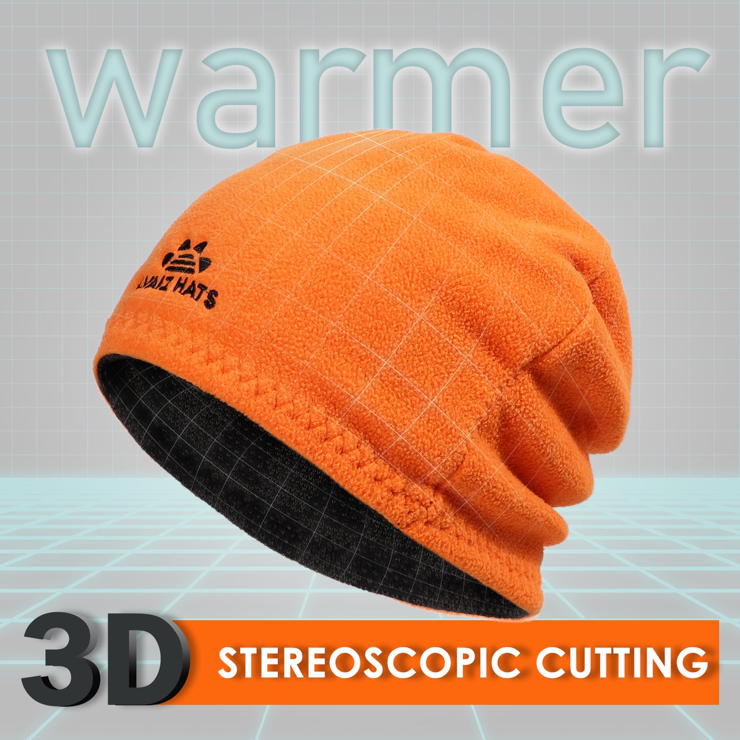 Reversible Plaid Patterned Warm Fleece Lined Beanie Hats