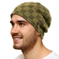 Reversible Plaid Patterned Warm Fleece Lined Beanie Hats