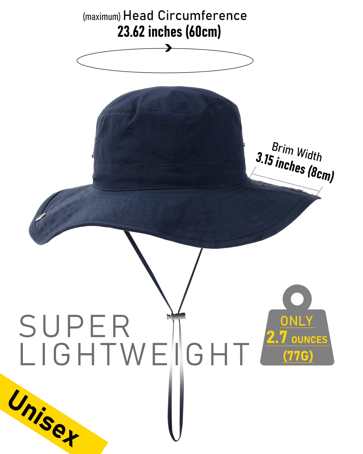 Waterproof Sun Bucket Hat Wide Brim