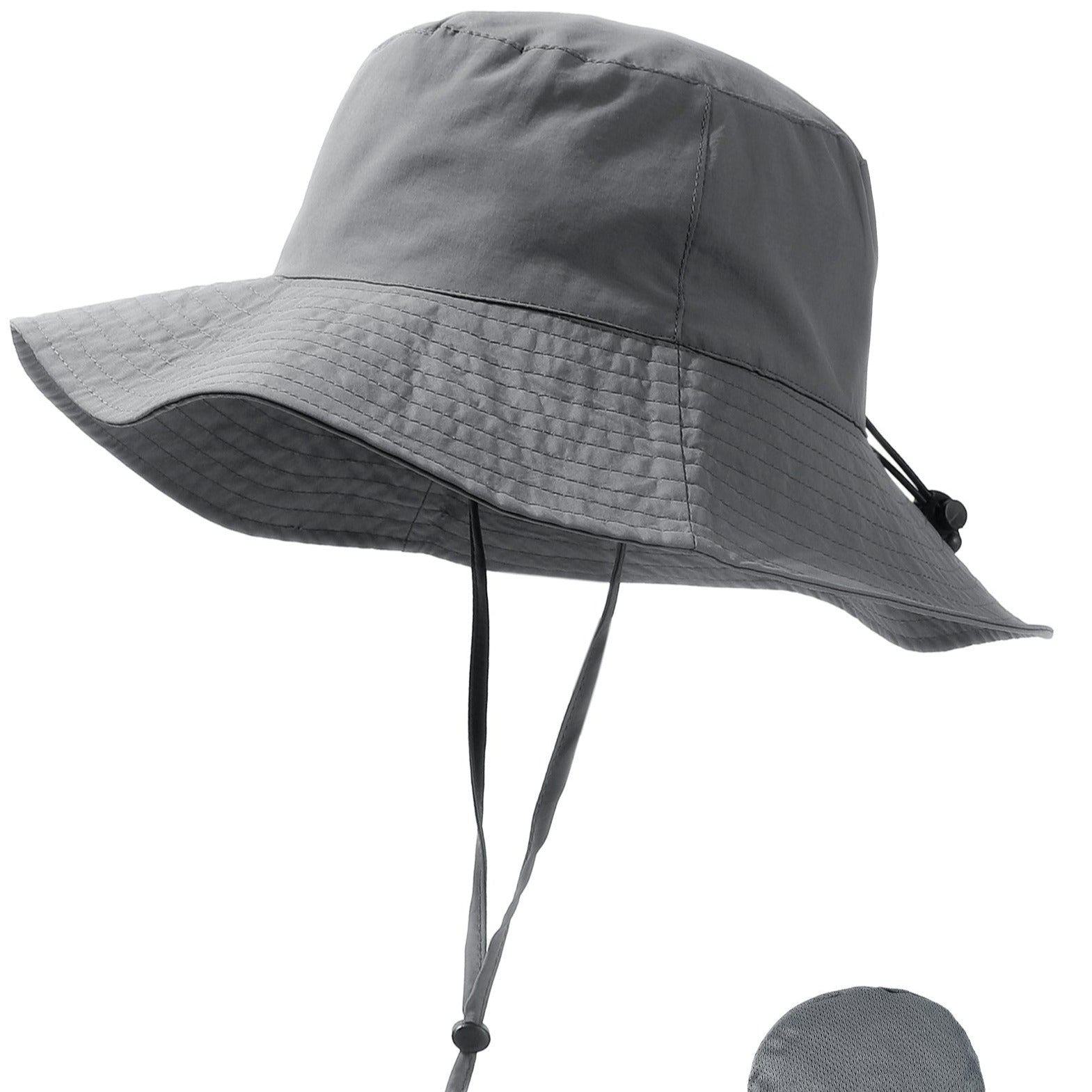 Wide Brim Water Repellent Rainproof SPF UV UPF50 Sun Rain Hat with Chin Strap Men Women Packable Hiking Fishing Kayaking