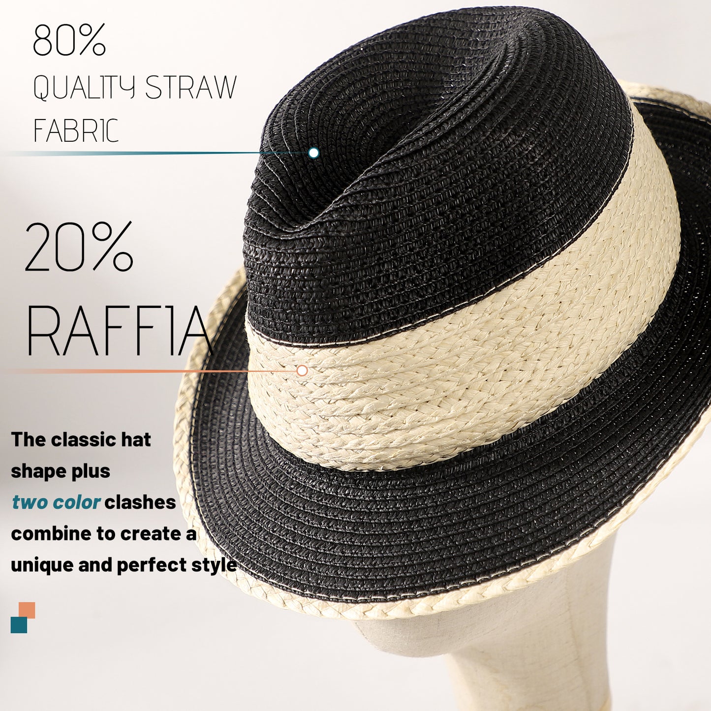Straw Fedora Hats for Women Men Straw Beach Sun Hats for Summer Packable Short  Brim Roll Up Straw Panama Hat – Lvaiz