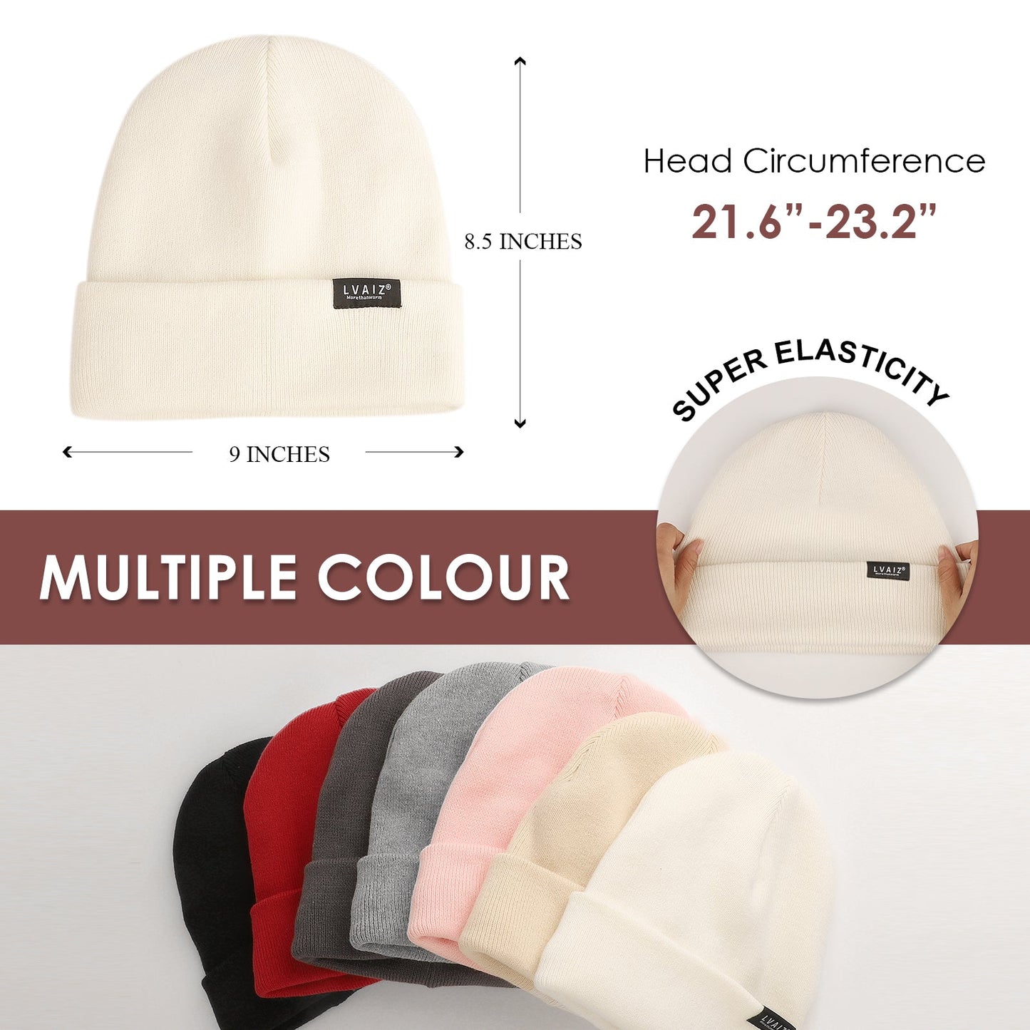 Satin Lined Winter Beanie Hats