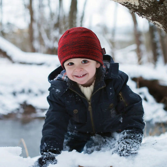 Lvaiz Toddler Winter Fleece Lined Beanie Hats for Boys Girls