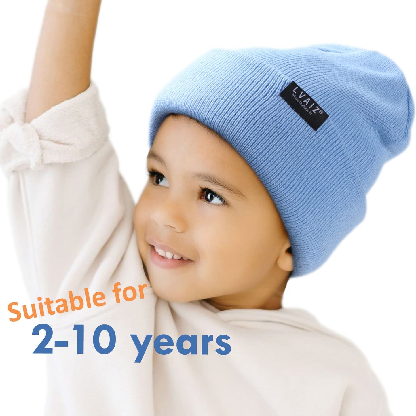 Kids Winter Satin Lined Beanie Hats(2-10 Years)