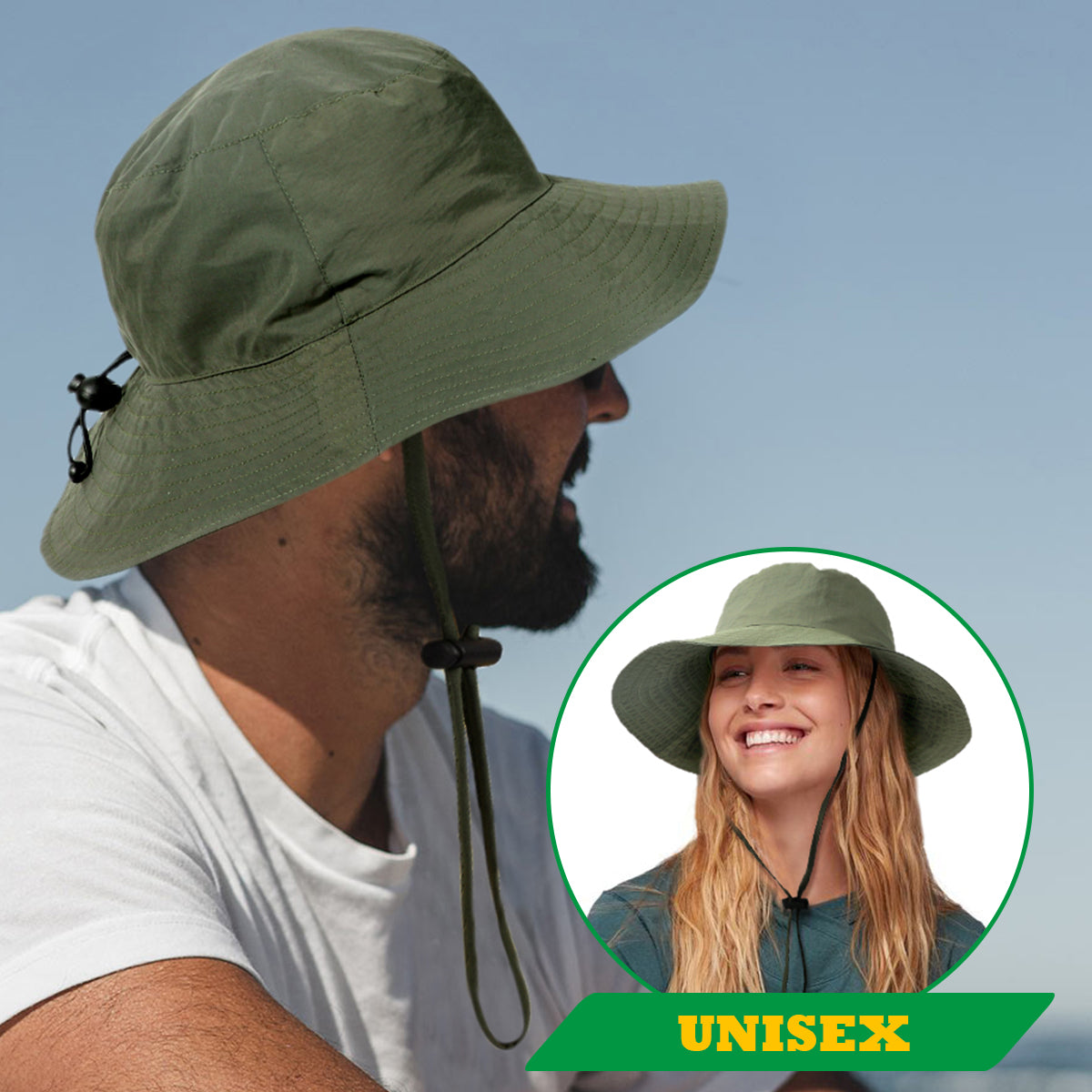 Bucket Hat - Unisex UPF 50 Packable Summer Travel Beach Sun Hat